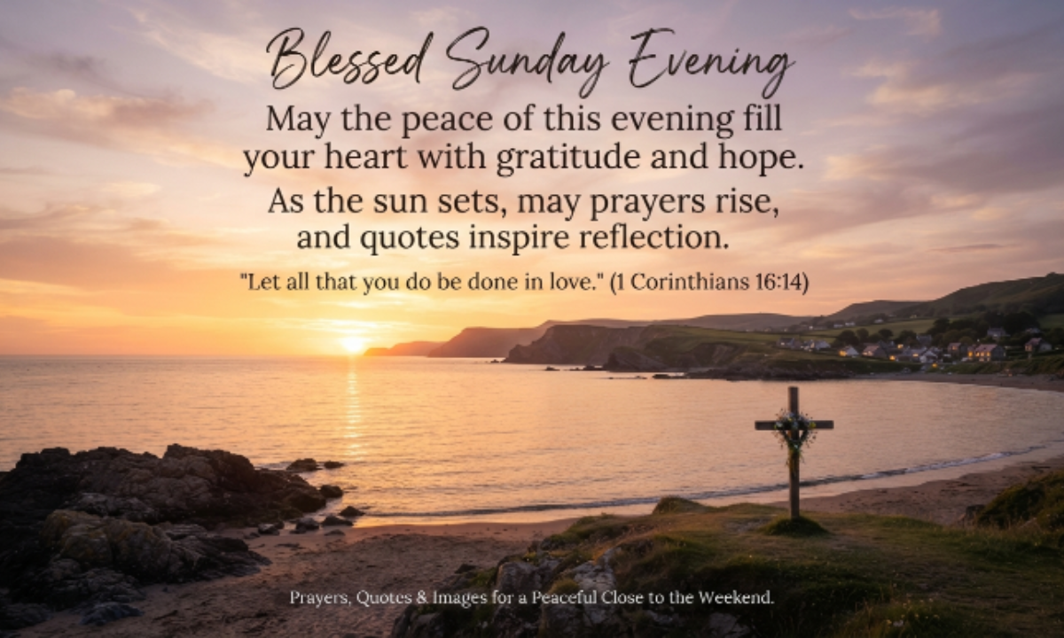 Blessed Sunday Evening Prayers, Quotes & Images