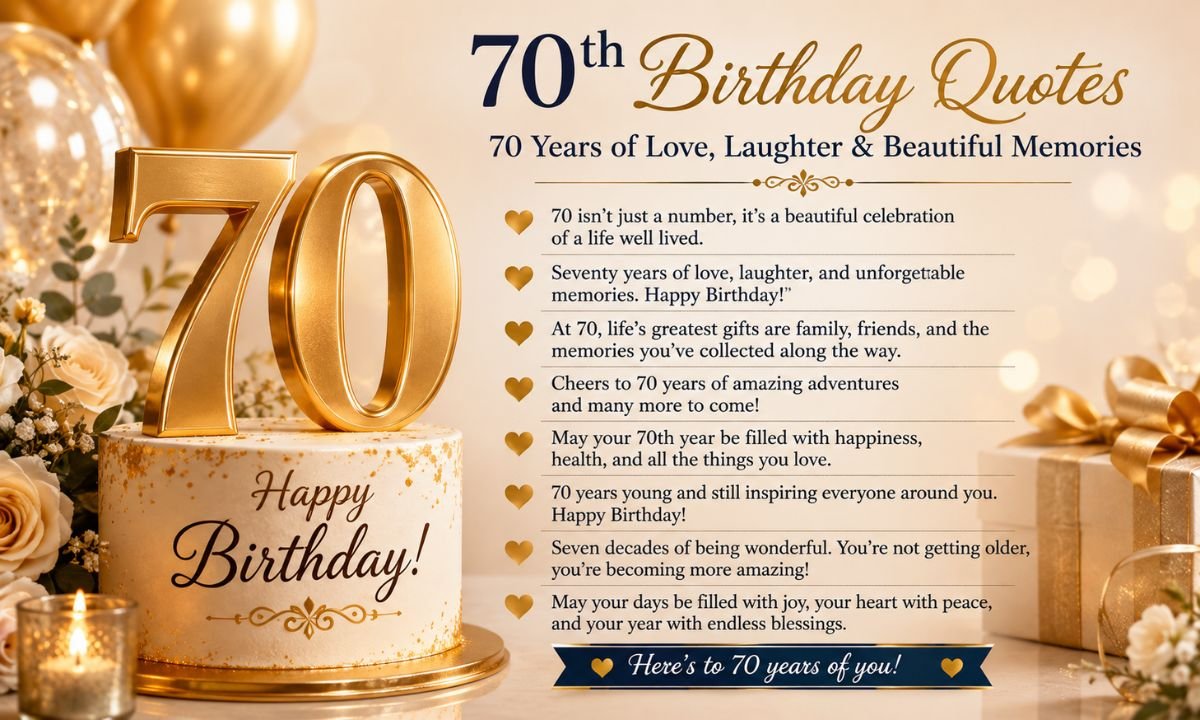 Funny 70th Birthday Quotes