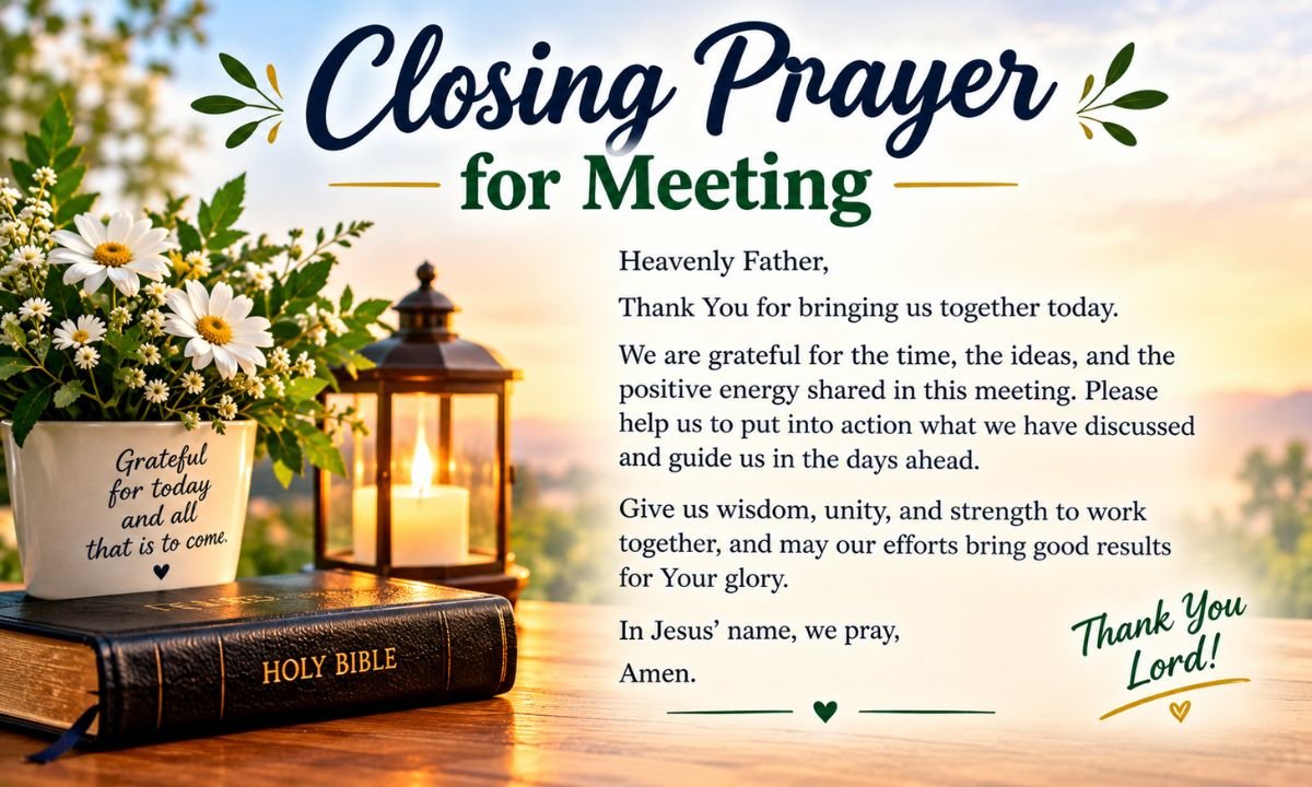 Closing Prayer for Meeting