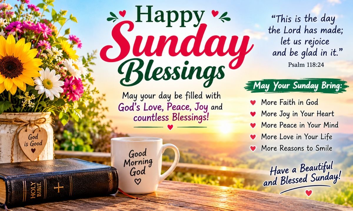 Happy Sunday Blessings, Quotes & Wishes