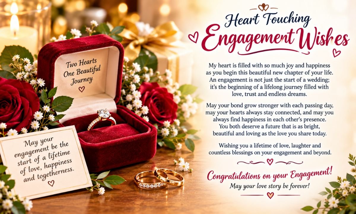 Long Heart Touching Engagement Wishes in English
