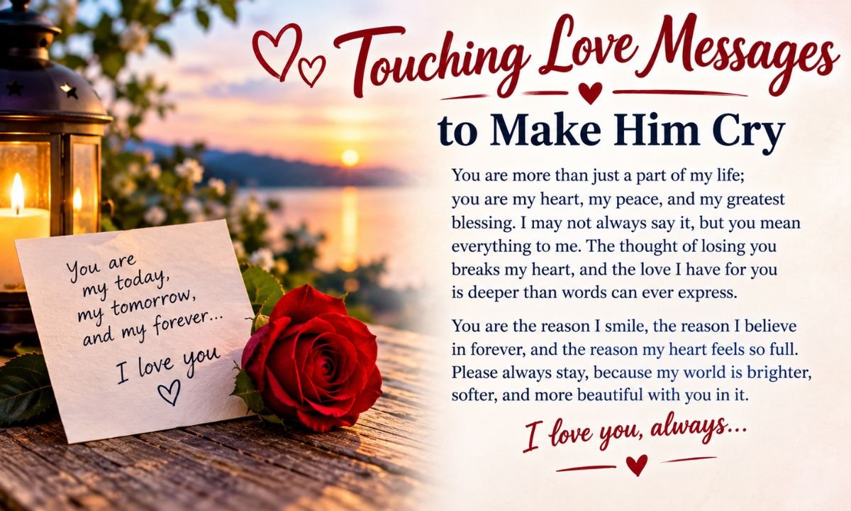 Touching Love Messages to Make Him Cry
